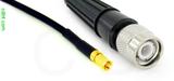 Coaxial Cable, SSMC to TNC, RG174 low loss, 1 foot, 50 ohm