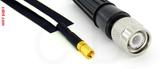 Coaxial Cable, SSMC to TNC, RG196 low noise, 1 foot, 50 ohm