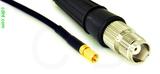 Coaxial Cable, SSMC to TNC female, RG174 flexible (TPR jacket), 1 foot, 50 ohm