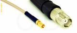 Coaxial Cable, SSMC to TNC female, RG316, 1 foot, 50 ohm