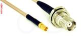 Coaxial Cable, SSMC to TNC bulkhead mount female, RG316 double shielded, 1 foot, 50 ohm