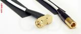 Coaxial Cable, SMA 90 degree (right angle) to SMB plug (female contact), RG188, 6 foot, 50 ohm