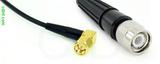 Coaxial Cable, SMA 90 degree (right angle) to TNC, RG174, 1 foot, 50 ohm