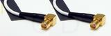 Coaxial Cable, SMA 90 degree (right angle) female to SMA 90 degree (right angle) female, RG188 low noise, 3 foot, 50 ohm