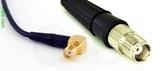 Coaxial Cable, SMA 90 degree (right angle) female to TNC female, RG174 flexible (TPR jacket), 40 foot, 50 ohm