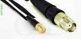 Coaxial Cable, SMA female reverse polarity to TNC female, RG196 low noise, 50 foot, 50 ohm