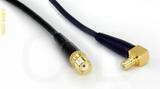 Coaxial Cable, SMA female to SMB 90 degree (right angle) jack (male contact), RG174, 16 foot, 50 ohm