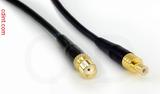 Coaxial Cable, SMA female to SMB jack (male contact), RG174, 1 foot, 50 ohm