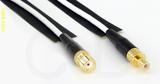 Coaxial Cable, SMA female to SMB jack (male contact), RG188, 1 foot, 50 ohm