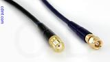 Coaxial Cable, SMA female to SMC (Subvis), RG174 flexible (TPR jacket), 1 foot, 50 ohm