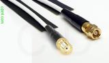 Coaxial Cable, SMA female to SMC (Subvis), RG188, 1 foot, 50 ohm