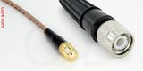 Coaxial Cable, SMA female to TNC, RG316, 1 foot, 50 ohm