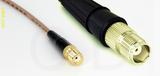 Coaxial Cable, SMA female to TNC female, RG316, 1 foot, 50 ohm