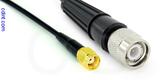 Coaxial Cable, SMA reverse polarity to TNC, RG174, 1 foot, 50 ohm