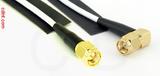 Coaxial Cable, SMA to SMA 90 degree (right angle), RG188, 1 foot, 50 ohm