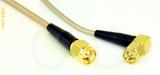 Coaxial Cable, SMA to SMA 90 degree (right angle), RG316 double shielded, 1 foot, 50 ohm