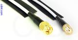 Coaxial Cable, SMA to SMA female, RG188, 1 foot, 50 ohm