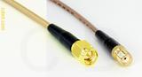 Coaxial Cable, SMA to SMA female, RG316 double shielded, 1 foot, 50 ohm