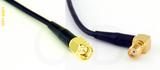 Coaxial Cable, SMA to SMA 90 degree (right angle) female, RG174, 2 foot, 50 ohm