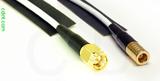 Coaxial Cable, SMA to SMB plug (female contact), RG188, 1 foot, 50 ohm