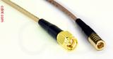 Coaxial Cable, SMA to SMB plug (female contact), RG316, 1 foot, 50 ohm