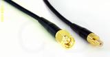 Coaxial Cable, SMA to SMB jack (male contact), RG174 flexible (TPR jacket), 1 foot, 50 ohm