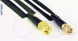 Coaxial Cable, SMA to SMC (Subvis), RG196 low noise, 1 foot, 50 ohm