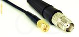 Coaxial Cable, SMA to TNC female, RG174, 1 foot, 50 ohm