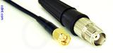 Coaxial Cable, SMA to TNC female, RG174 flexible (TPR jacket), 1 foot, 50 ohm