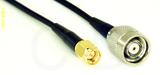 Coaxial Cable, SMA to TNC reverse polarity, RG174, 1 foot, 50 ohm