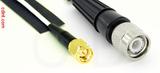 Coaxial Cable, SMA to TNC, RG196 low noise, 1 foot, 50 ohm