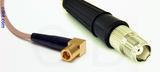 Coaxial Cable, SMB 90 degree (right angle) plug (female contact) to TNC female, RG316 double shielded, 20 foot, 50 ohm