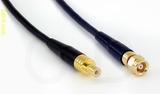 Coaxial Cable, SMB jack (male contact) to SMC (Subvis), RG174, 1 foot, 50 ohm