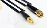 Coaxial Cable, SMB jack (male contact) to SMC (Subvis), RG188, 1 foot, 50 ohm