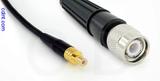 Coaxial Cable, SMB jack (male contact) to TNC, RG174, 1 foot, 50 ohm