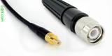 Coaxial Cable, SMB jack (male contact) to TNC, RG174 flexible (TPR jacket), 1 foot, 50 ohm