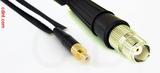 Coaxial Cable, SMB jack (male contact) to TNC female, RG188, 10 foot, 50 ohm