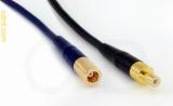 Coaxial Cable, SMB plug (female contact) to SMB jack (male contact), RG174 low loss, 3 foot, 50 ohm