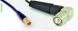 Coaxial Cable, SMB plug (female contact) to TNC 90 degree (right angle), RG174, 4 foot, 50 ohm