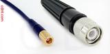 Coaxial Cable, SMB plug (female contact) to TNC, RG174, 1 foot, 50 ohm