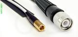 Coaxial Cable, SMB plug (female contact) to TNC, RG188, 1 foot, 50 ohm