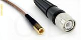 Coaxial Cable, SMB plug (female contact) to TNC, RG316, 1 foot, 50 ohm