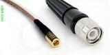 Coaxial Cable, SMB plug (female contact) to TNC, RG316 double shielded, 1 foot, 50 ohm