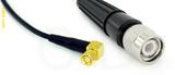 Coaxial Cable, SMC (Subvis) 90 degree (right angle) to TNC, RG174 low noise, 4 foot, 50 ohm
