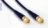 Coaxial Cable, SMC (Subvis) to SMC (Subvis), RG174 low noise, 1 foot, 50 ohm