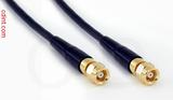 Coaxial Cable, SMC (Subvis) to SMC (Subvis), RG174 flexible (TPR jacket), 1 foot, 50 ohm