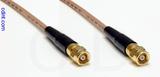 Coaxial Cable, SMC (Subvis) to SMC (Subvis), RG316 double shielded, 1 foot, 50 ohm