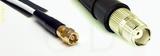 Coaxial Cable, SMC (Subvis) to TNC female, RG188, 1 foot, 50 ohm