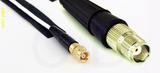 Coaxial Cable, SMC (Subvis) to TNC female, RG196 low noise, 12 foot, 50 ohm