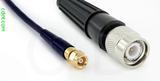 Coaxial Cable, SMC (Subvis) to TNC, RG174 low noise, 1 foot, 50 ohm